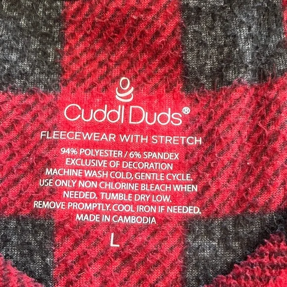Cuddl Duds Buffalo Check Fleece Shirt - Picture 2 of 2